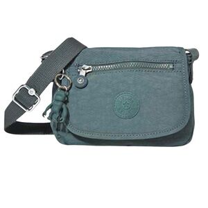 Kipling Sabian Mini Crossbody Shoulder Bag Aloe Monkey Fob Everyday Travel Purse